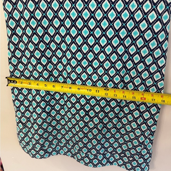 Jude Connally Womens XS (stretchy! prob fits small) navy aqua geometric mini - Picture 7 of 9